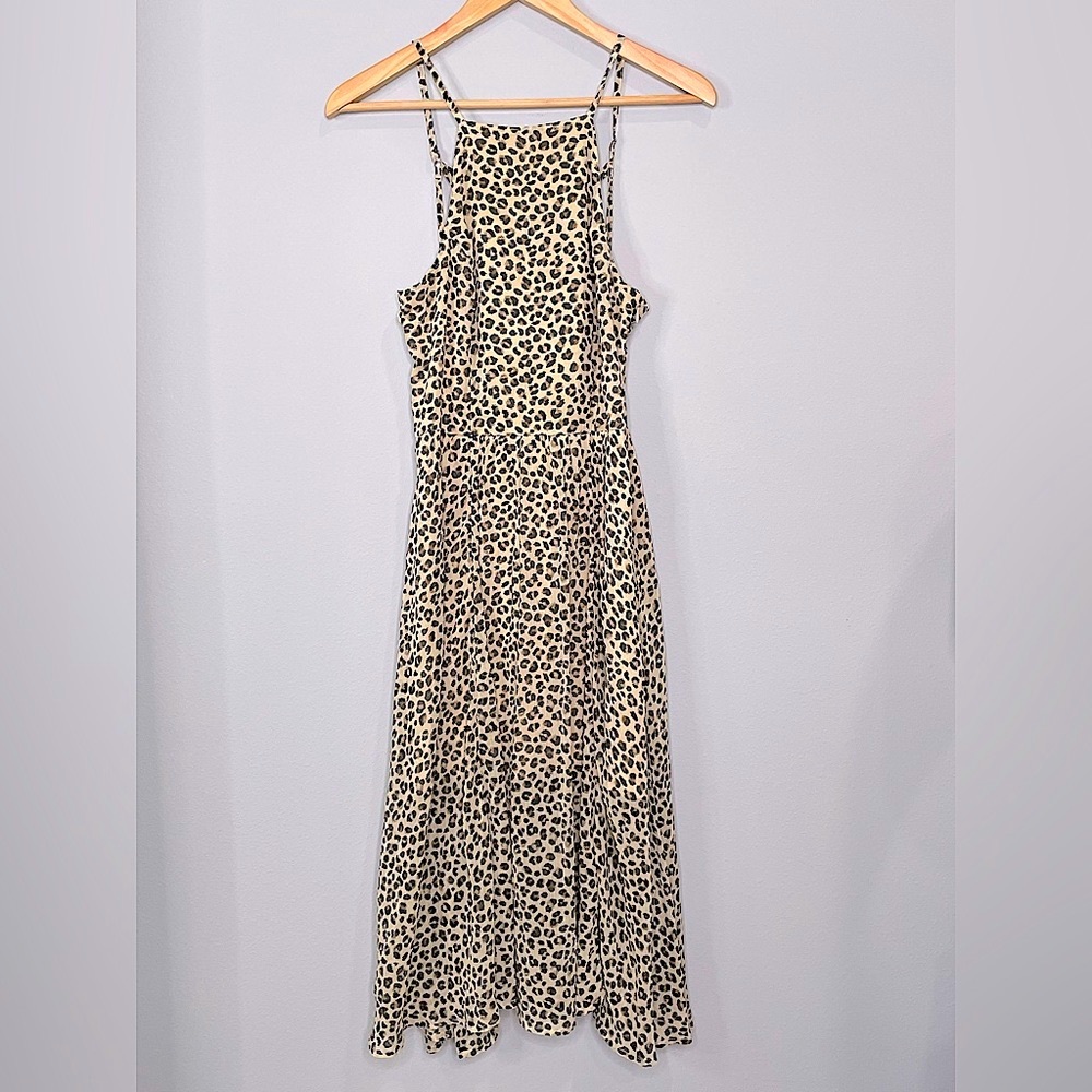 Abercrombie & Fitch High Neck Slip Midi Dress